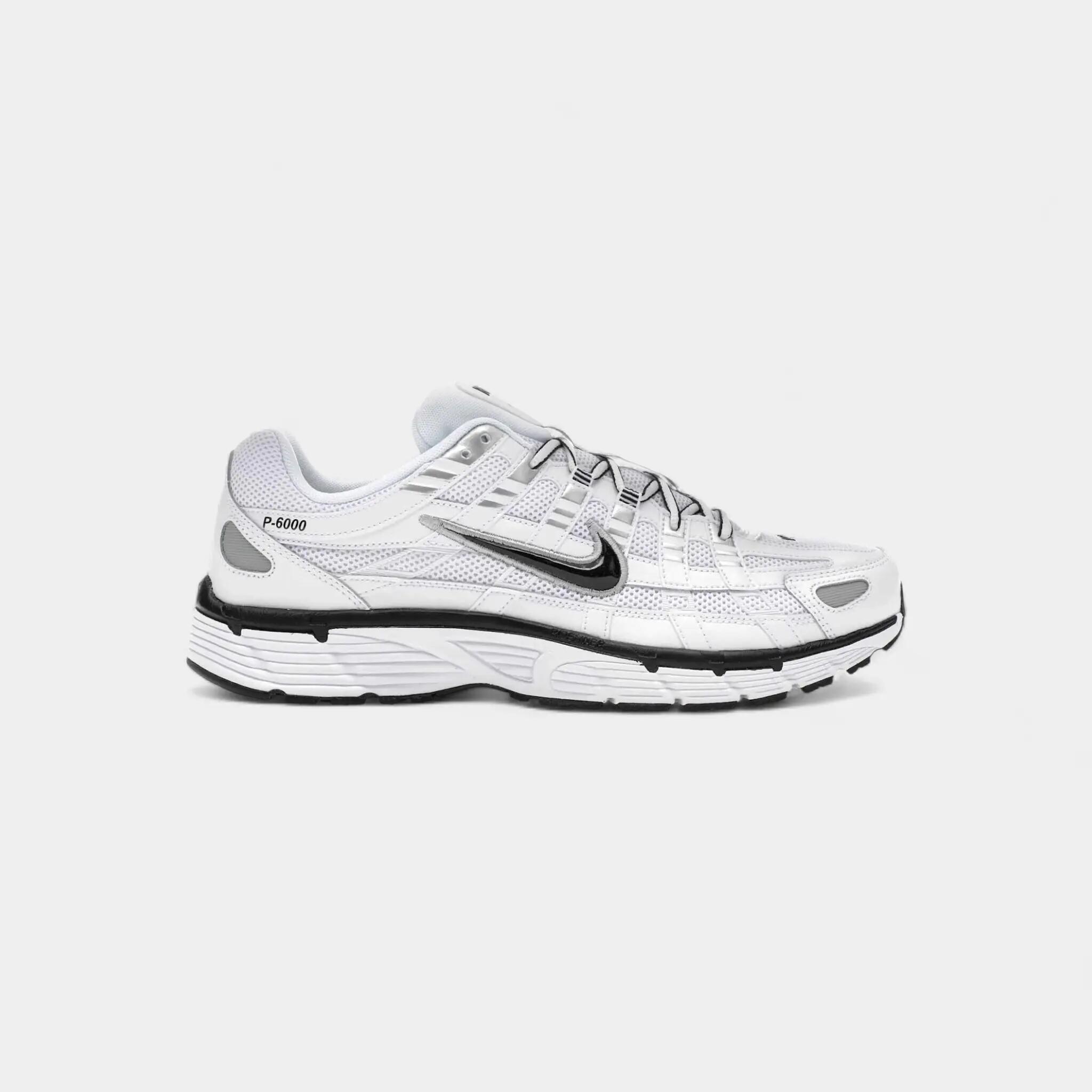 Nike P-6000 White Metallic Silver Black 1/5