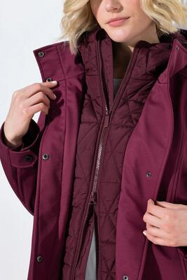 Dames hyprar softshell-jas waterafstotend 2-weg rits