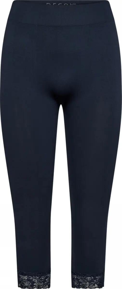 decoy nahtlose Capri mit Spitzenrand — weich und elastisch – BROWN (89) 2/2