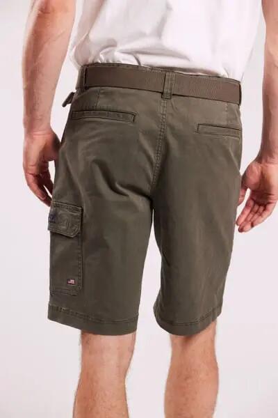 sebago Outwashed Pocket Shorts vert — coton extensible 5/5