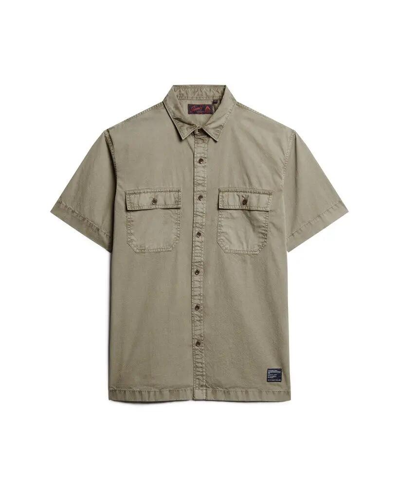 superdry Chemise manches courtes style militaire en coton bio – Light Khaki 7/7