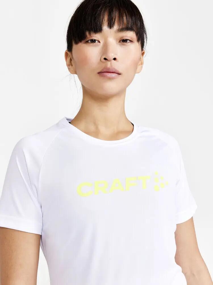 craft CORE Essence Logo Tee W in poliestere riciclato - Bianco 6/7