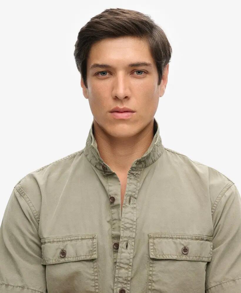 superdry Chemise manches courtes style militaire en coton bio – Light Khaki 3/7