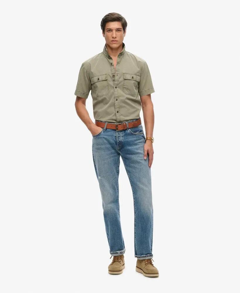 superdry Chemise manches courtes style militaire en coton bio – Light Khaki 2/7