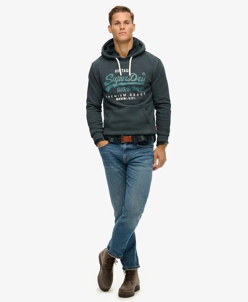 superdry Felpa con cappuccio Duo Vintage Logo in cotone riciclato 2/7