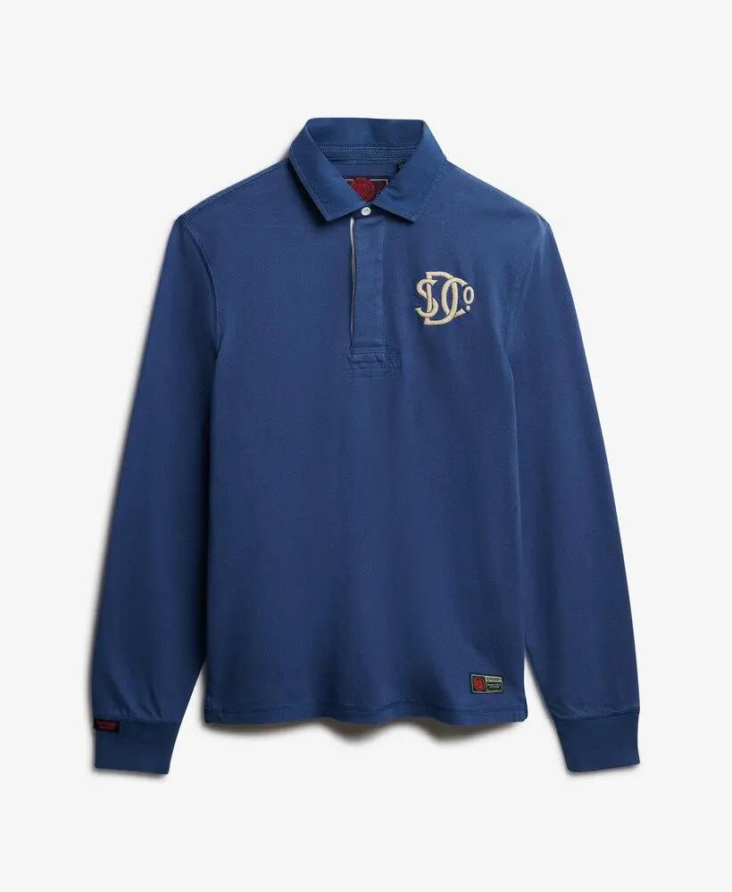 superdry Vintage Athletic Rugby Shirt en algodón orgánico - BAY BLUE 6/6