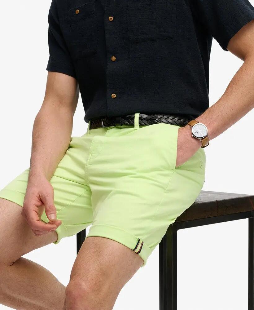 superdry Premium Regular Chino Shorts – Slim Fit, Washed Green 3/6