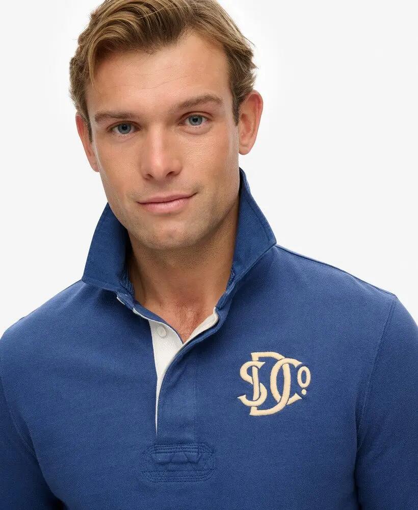 superdry Vintage Athletic Rugby Shirt en algodón orgánico - BAY BLUE 4/6