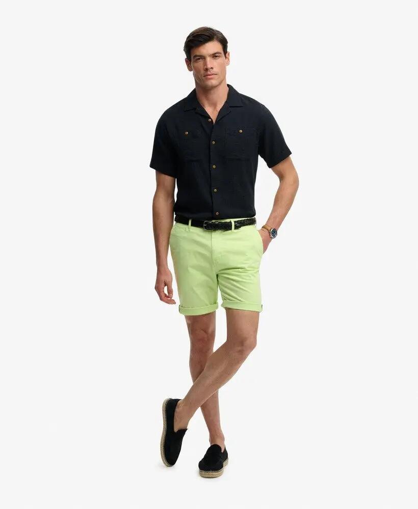 superdry Premium Regular Chino Shorts – Slim Fit, Washed Green 2/6