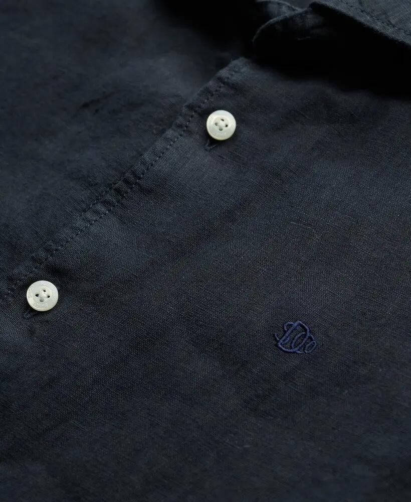 superdry Chemise en lin brodée Embroidered Vacation Linen Shirt – SUPER DARK 5/6