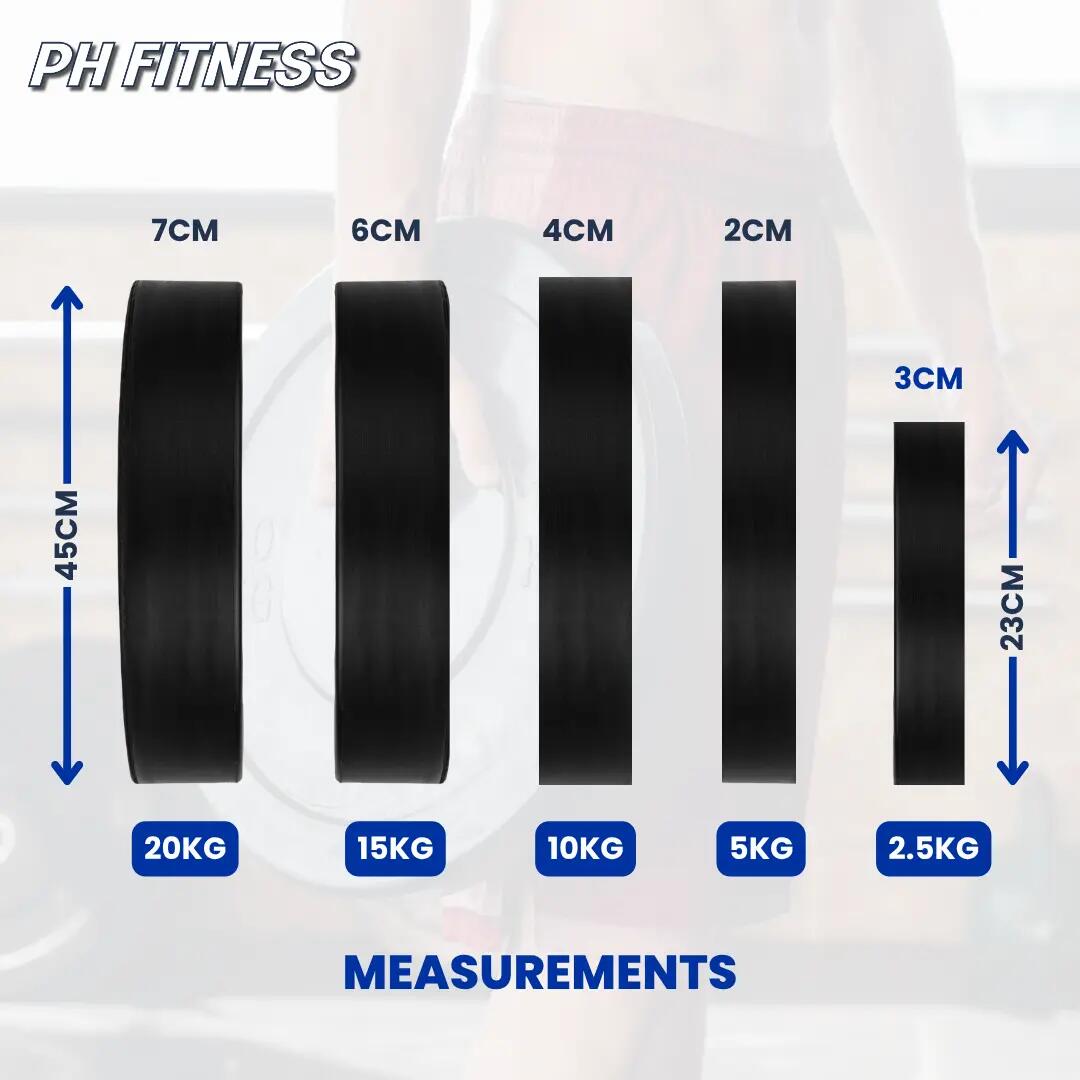 PH Fitness Set bumper plate olimpici 50 mm – 35–290 kg 7/7