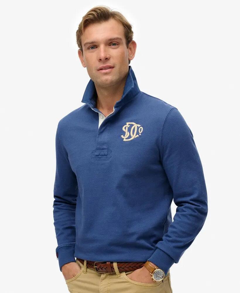 superdry Vintage Athletic Rugby Shirt en algodón orgánico - BAY BLUE 2/6
