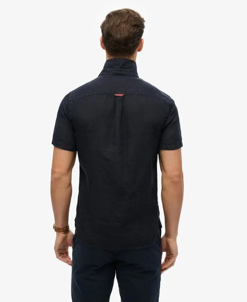 superdry Chemise en lin brodée Embroidered Vacation Linen Shirt – SUPER DARK 4/6