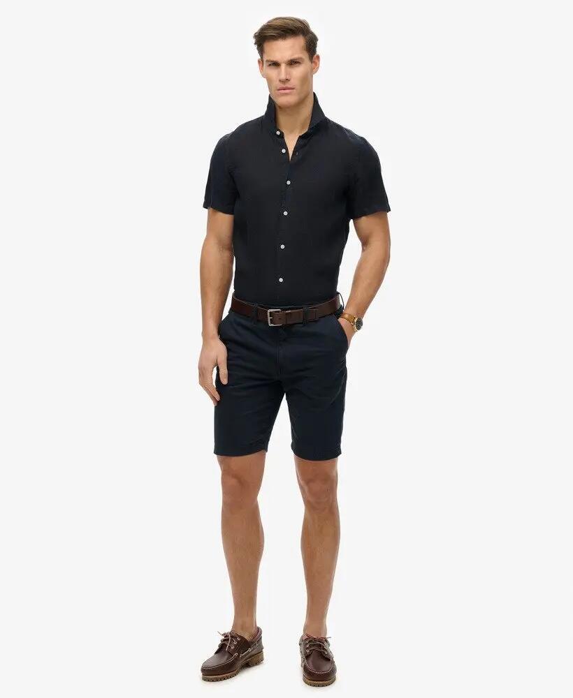 superdry Chemise en lin brodée Embroidered Vacation Linen Shirt – SUPER DARK 2/6