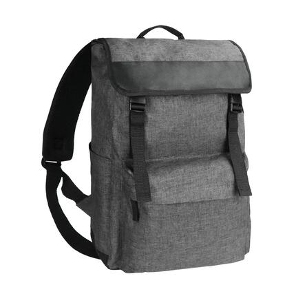 clique Melange Rugzak — 20L, 600D polyester, grijs melange – grey melange
