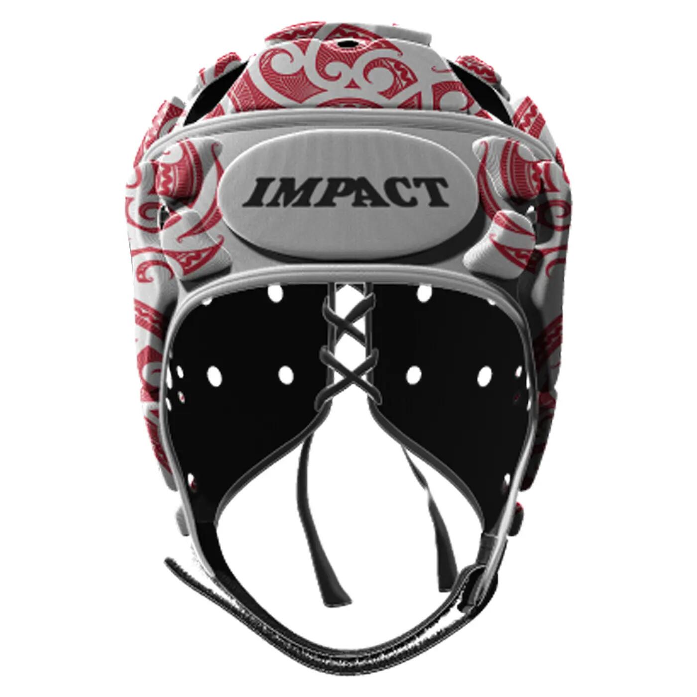Casco da Rugby Impact V2 Tribal Bianco e Rosso 3/3