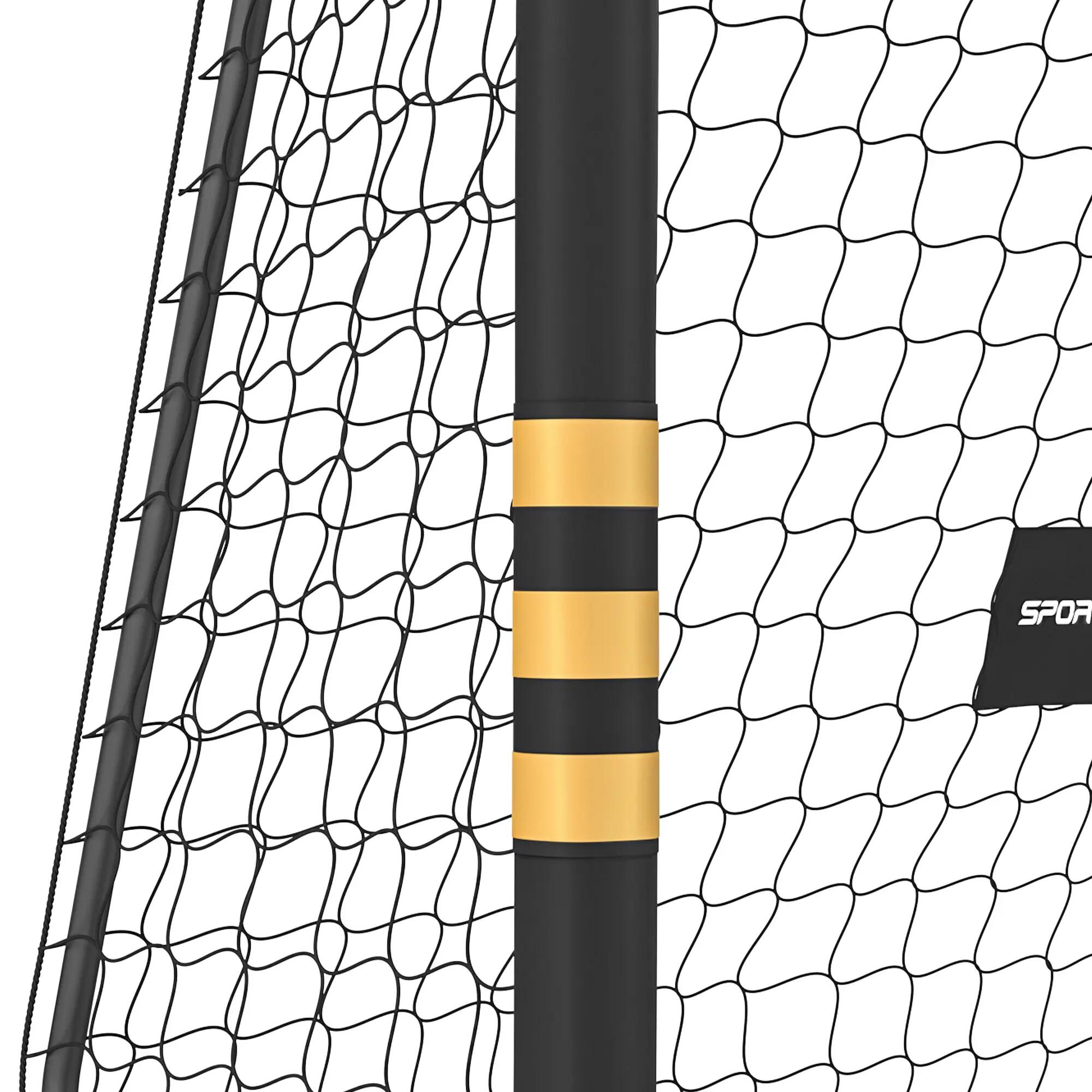 Baliza de futebol 240x85x160 cm preto e amarelo SPORTNOW 4/4