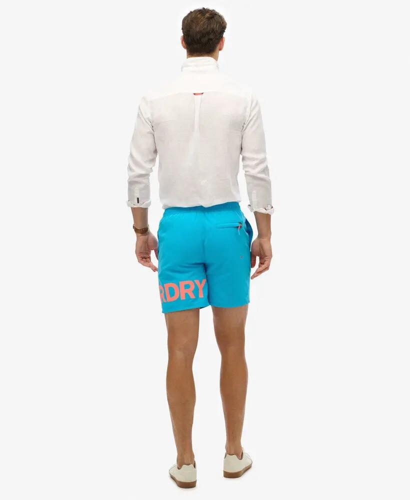 superdry Calções de banho 17 polegadas em poliéster reciclado – Hawaii Blue 6/7