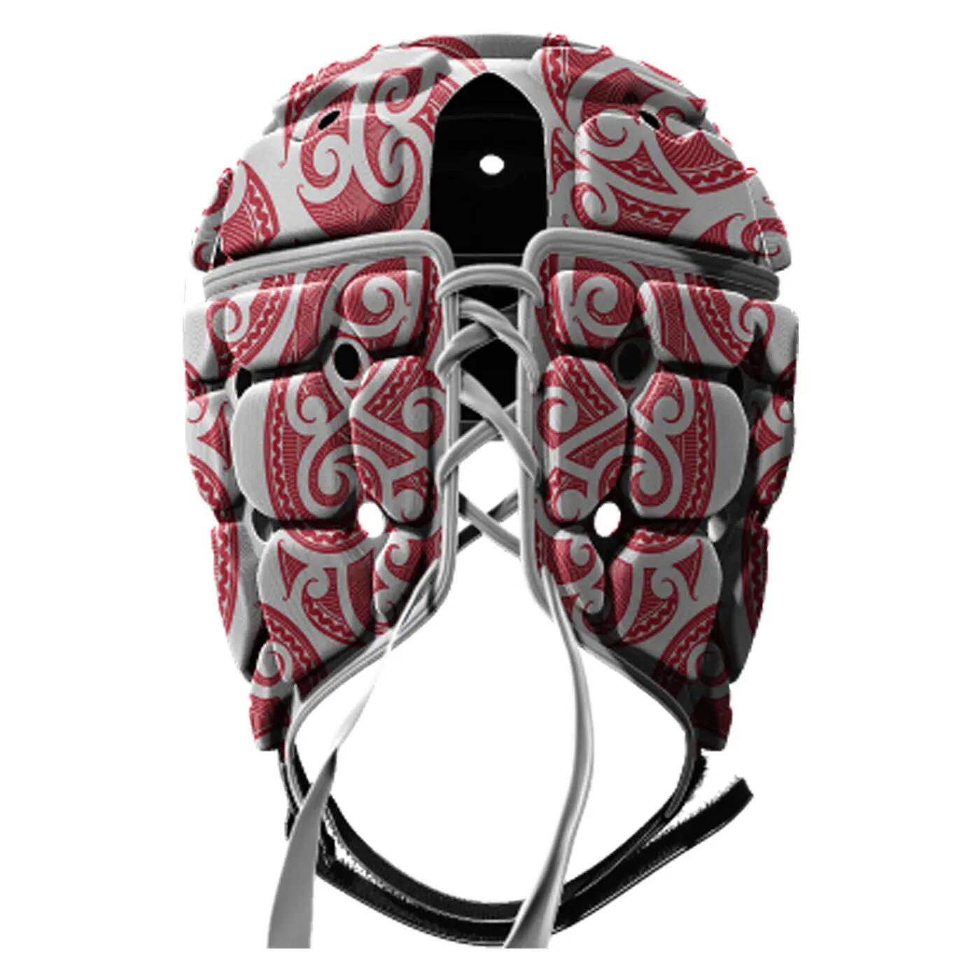 Casco da Rugby Impact V2 Tribal Bianco e Rosso 2/3