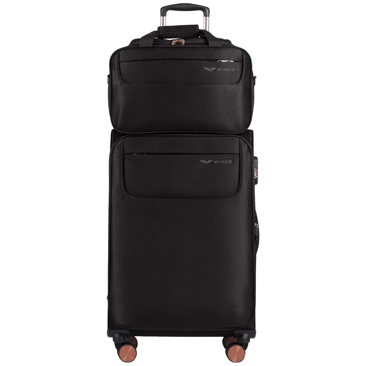 Set van 3 koffers TERN + handbagage tas Wings ZWART 2/10