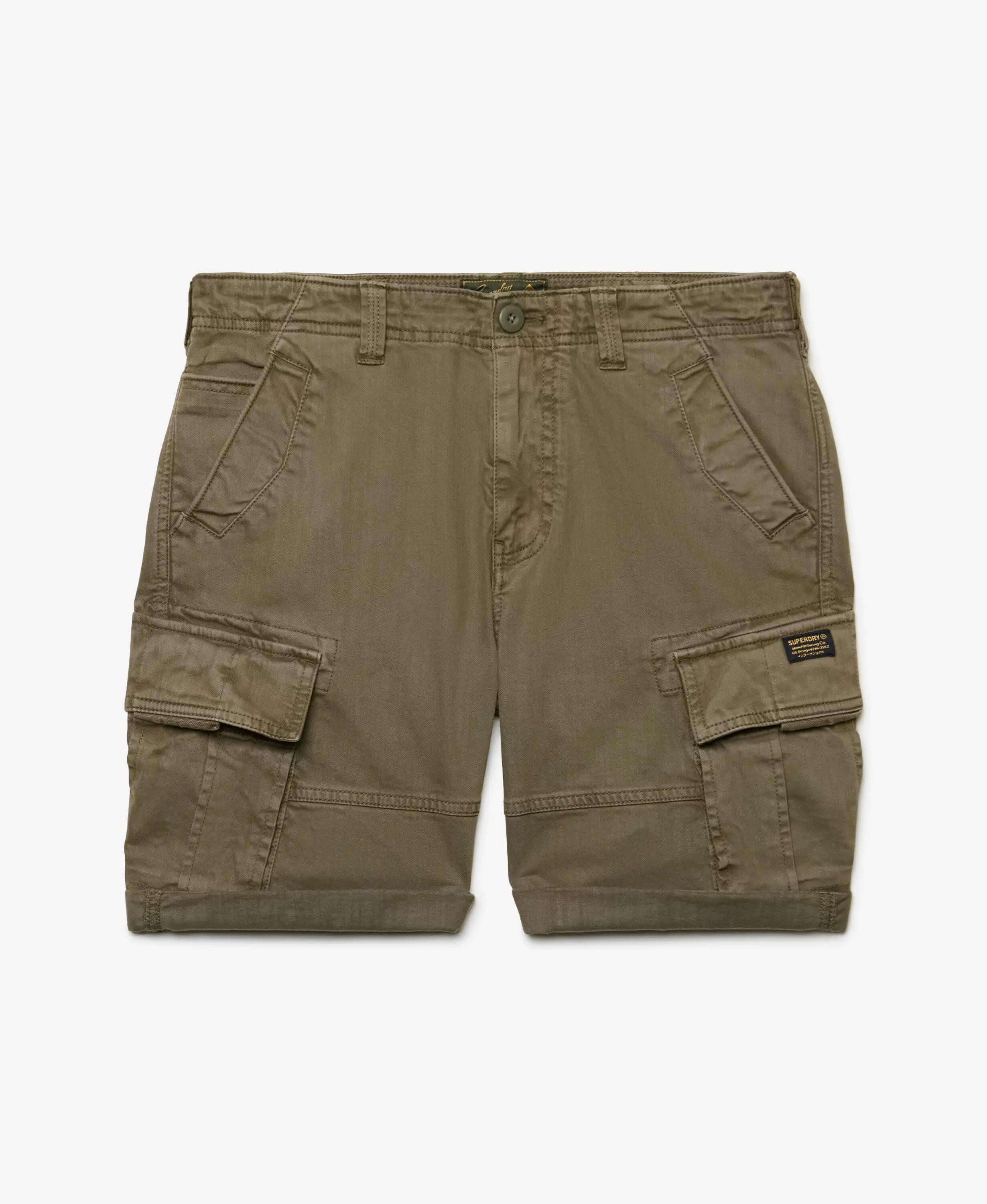 superdry Core Cargo Shorts Chive Green in Baumwoll-Stretch 7/7
