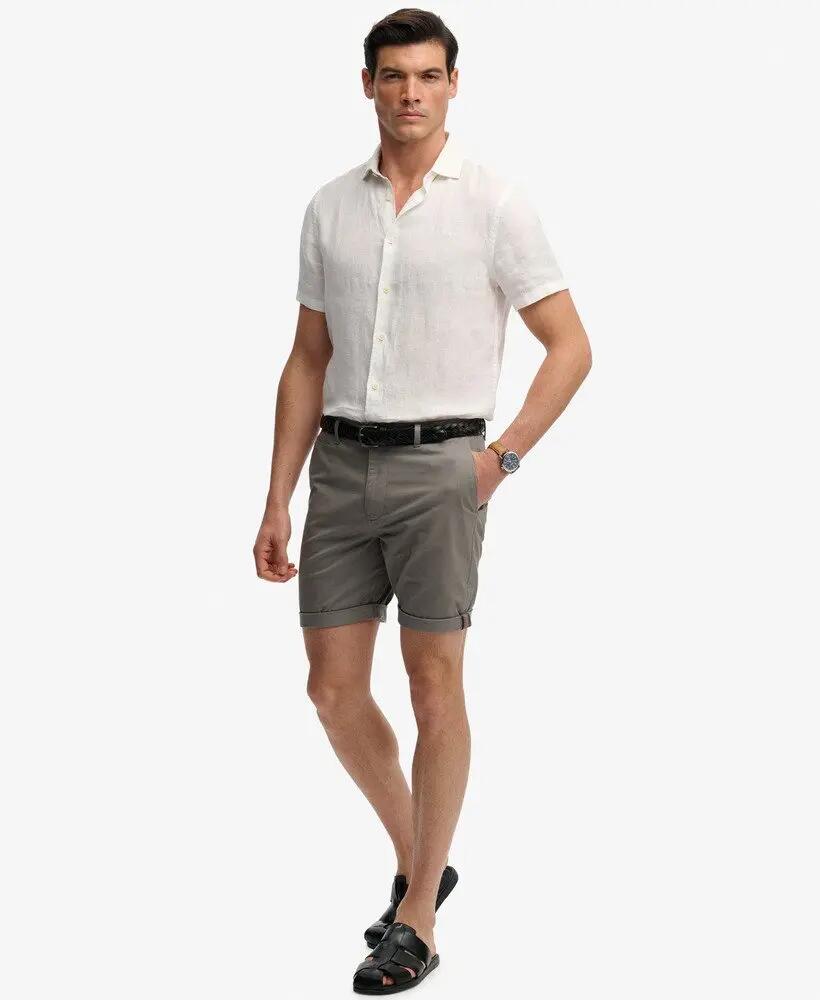 superdry Premium Regular Chino Shorts – Slim Fit em algodão com elastano 5/6