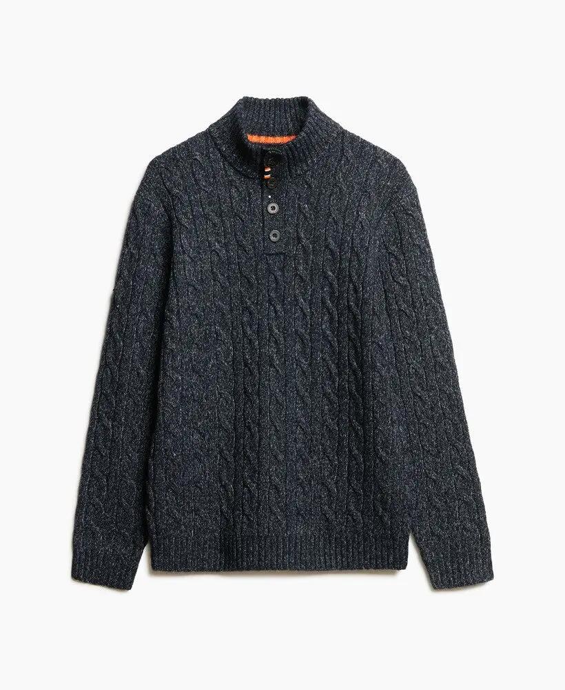 superdry Maglione Cable Button Neck - Collo alto con bottoni 6/6