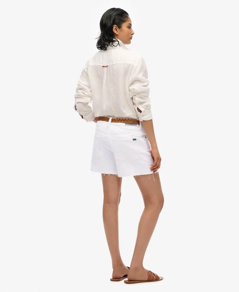 superdry Mid Rise Cut Off Short in cotone OPTIC 5/7