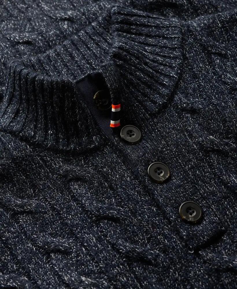 superdry Maglione Cable Button Neck - Collo alto con bottoni 5/6