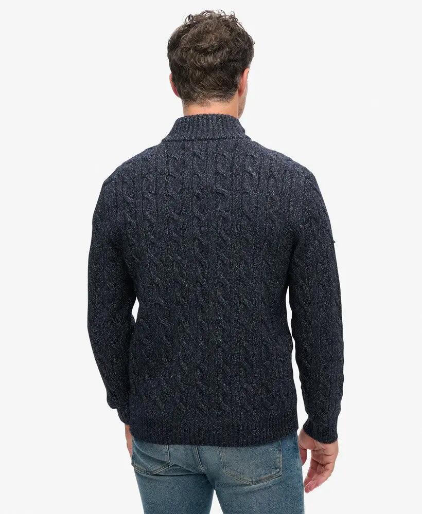 superdry Maglione Cable Button Neck - Collo alto con bottoni 4/6