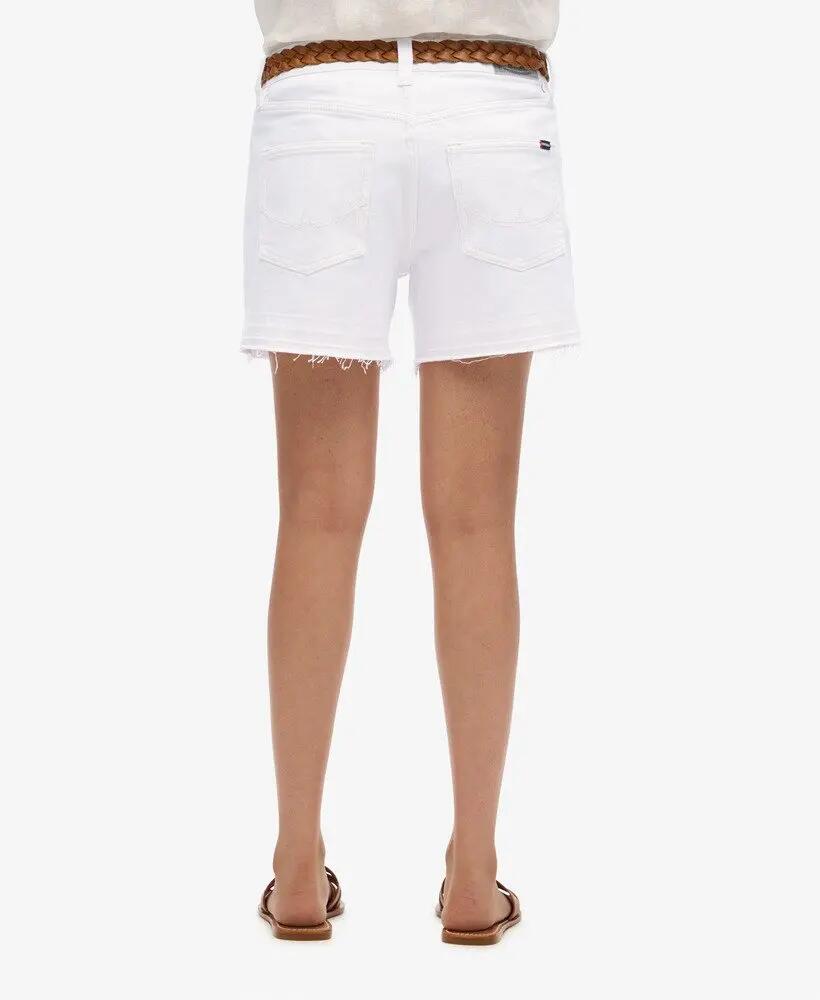 superdry Mid Rise Cut Off Short in cotone OPTIC 3/7