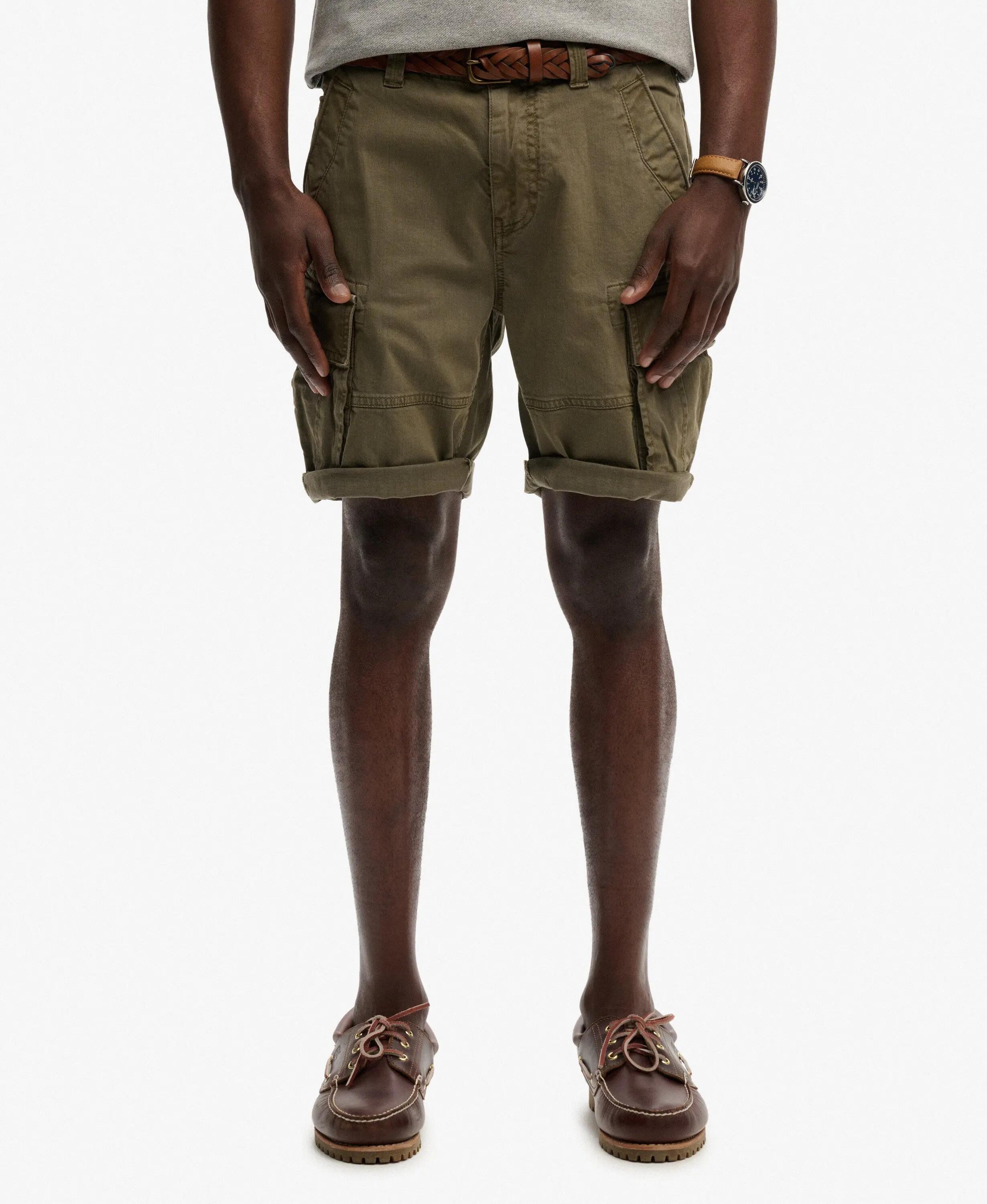 superdry Core Cargo Shorts Chive Green in Baumwoll-Stretch 2/7