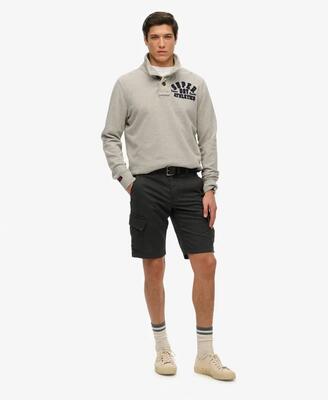 Superdry organic cotton core cargo shorts in denim co tobacco brown