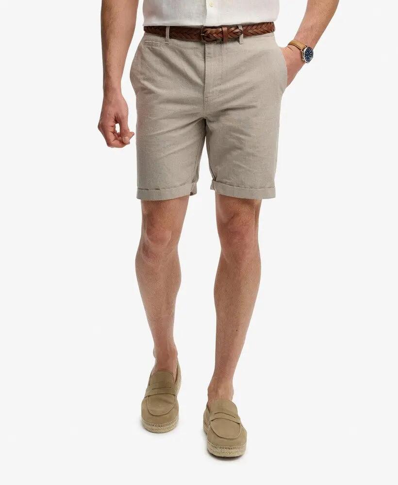 superdry Premium Textured Chino Shorts katoen/linnen – straight fit 3/6