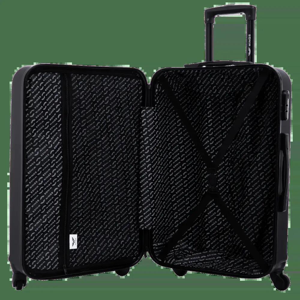 Lot de 4 valises WINGS HARRIER S M L + vanity BLACK 2/10