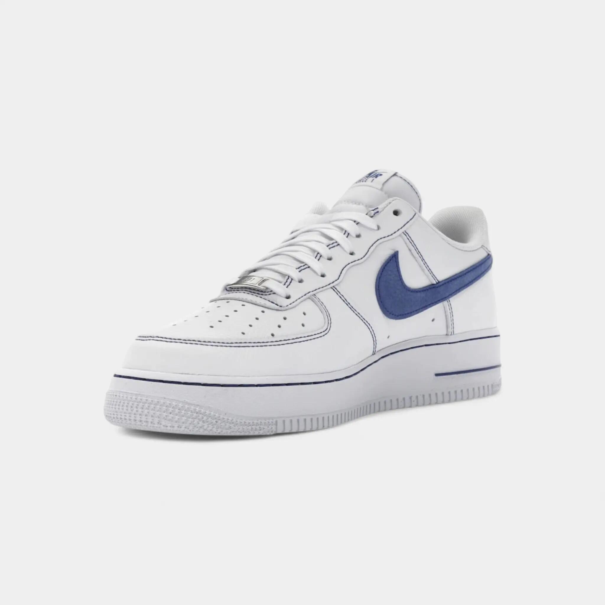 Nike Air Force 1 Low '07 LV8 White Deep Royal Blue 3/5