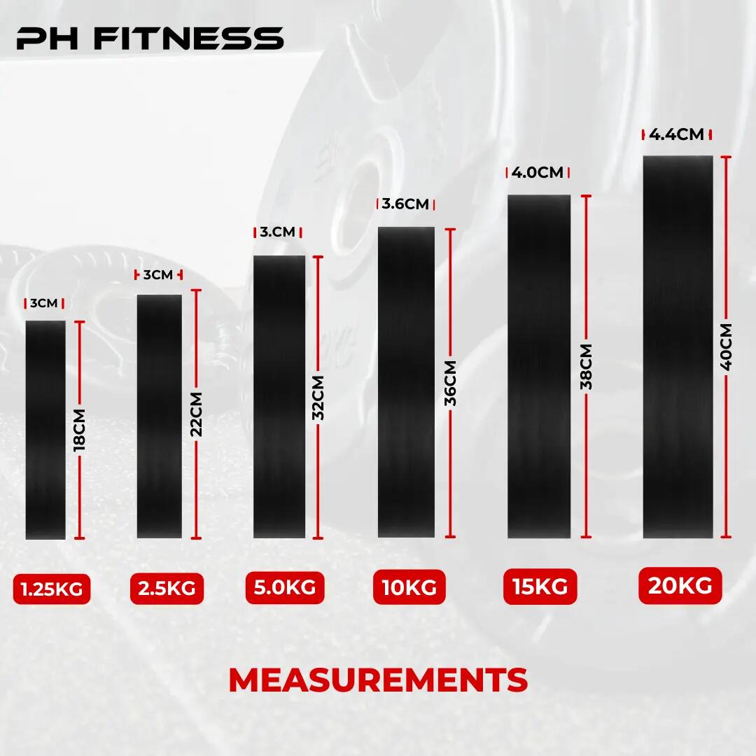 Discos olímpicos Tri Grip 50 mm | PH Fitness 8/9