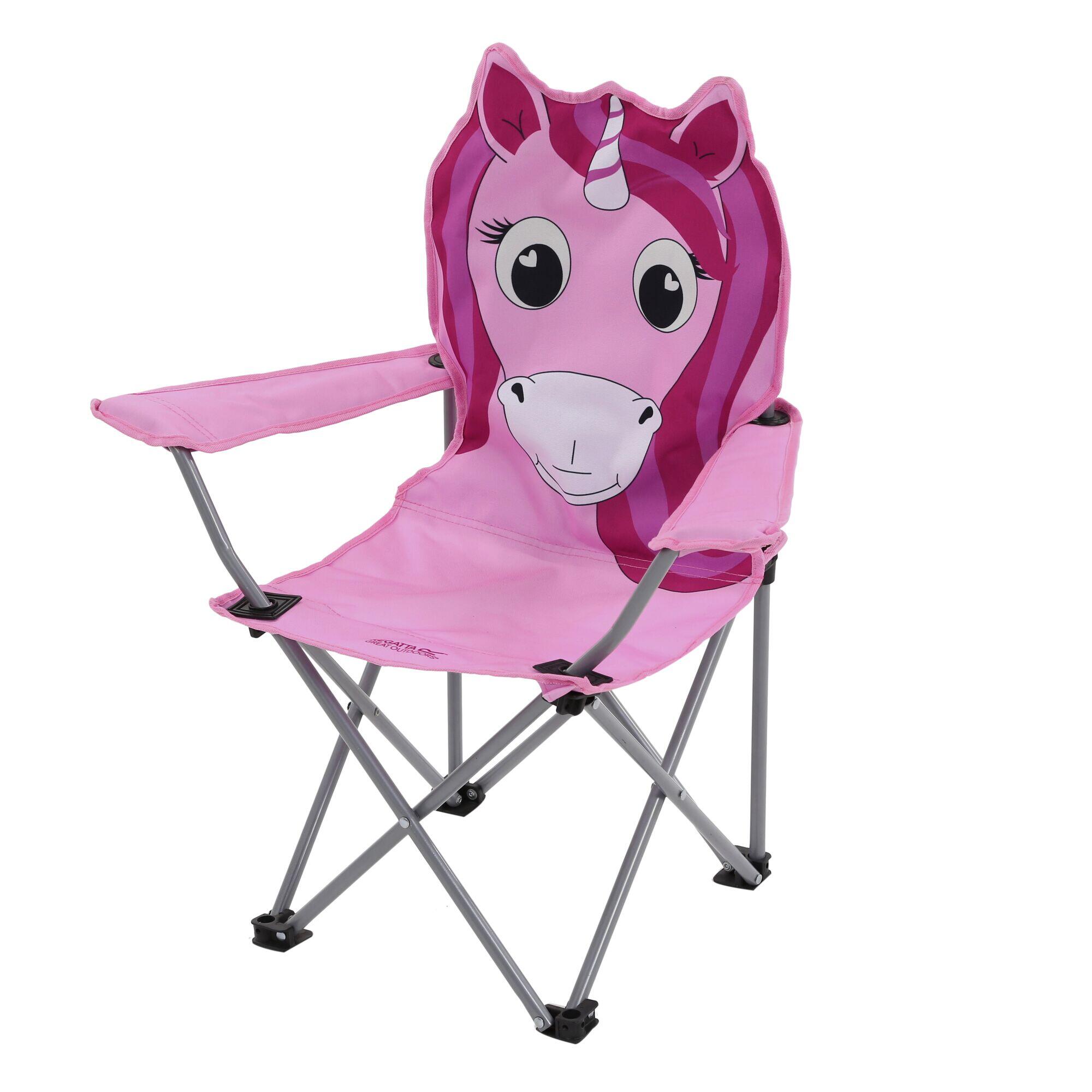 Great Outdoors Childrens/Kids Animal Camping Chair (Light Pink/Dark Pink/White) 2/4