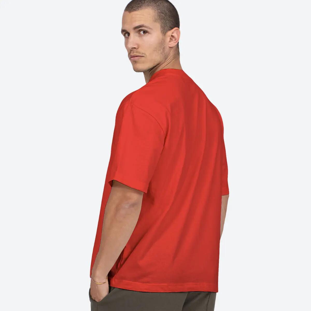 T-shirt Adulto fitness oversize cotone morbido Classika Rossa 2/5