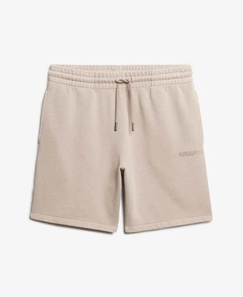 superdry Micro Logo Shorts en Deep Beige Slub – Relaxed Fit 7/7