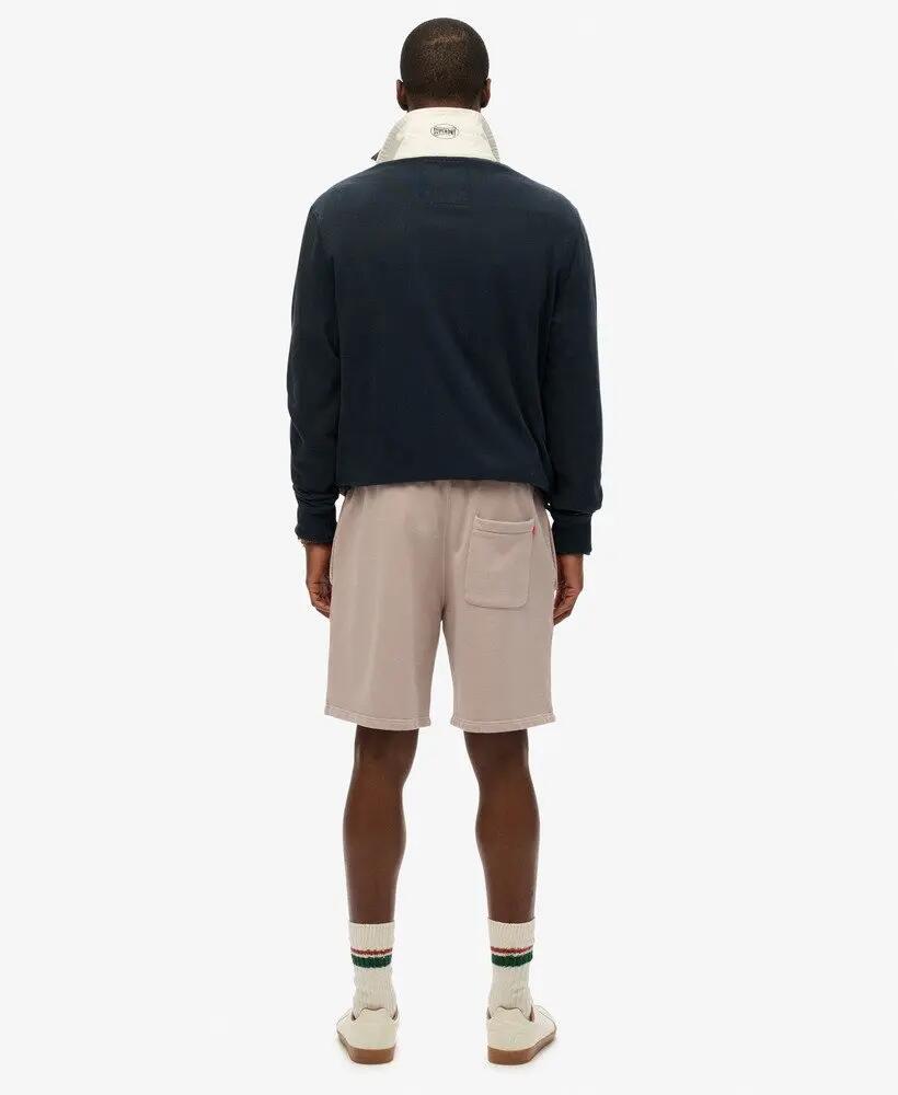 superdry Micro Logo Shorts en Deep Beige Slub – Relaxed Fit 5/7