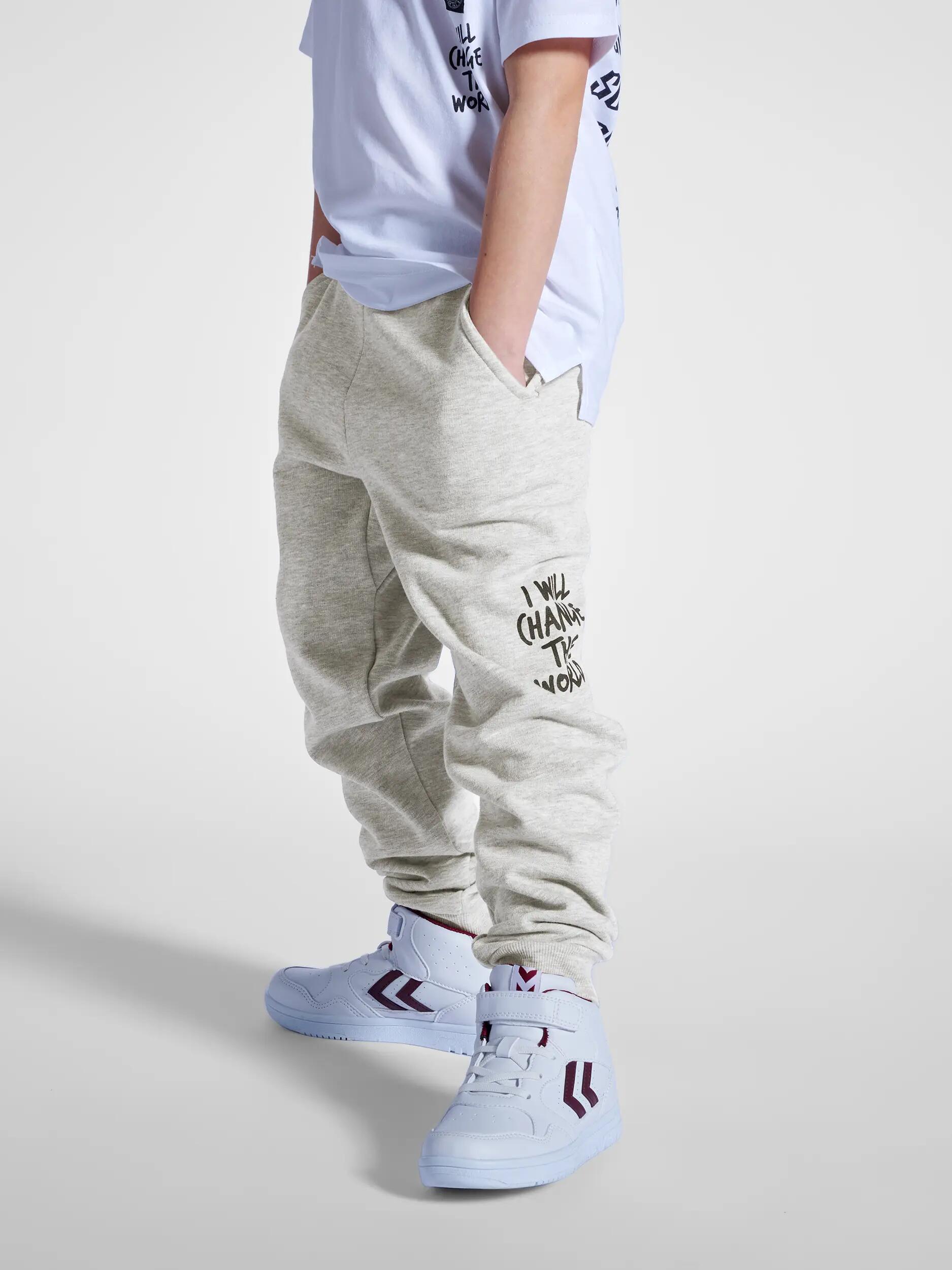hummel stmPASADENA PANTS — Pantaloni jogging ampi in cotone biologico e 4/5