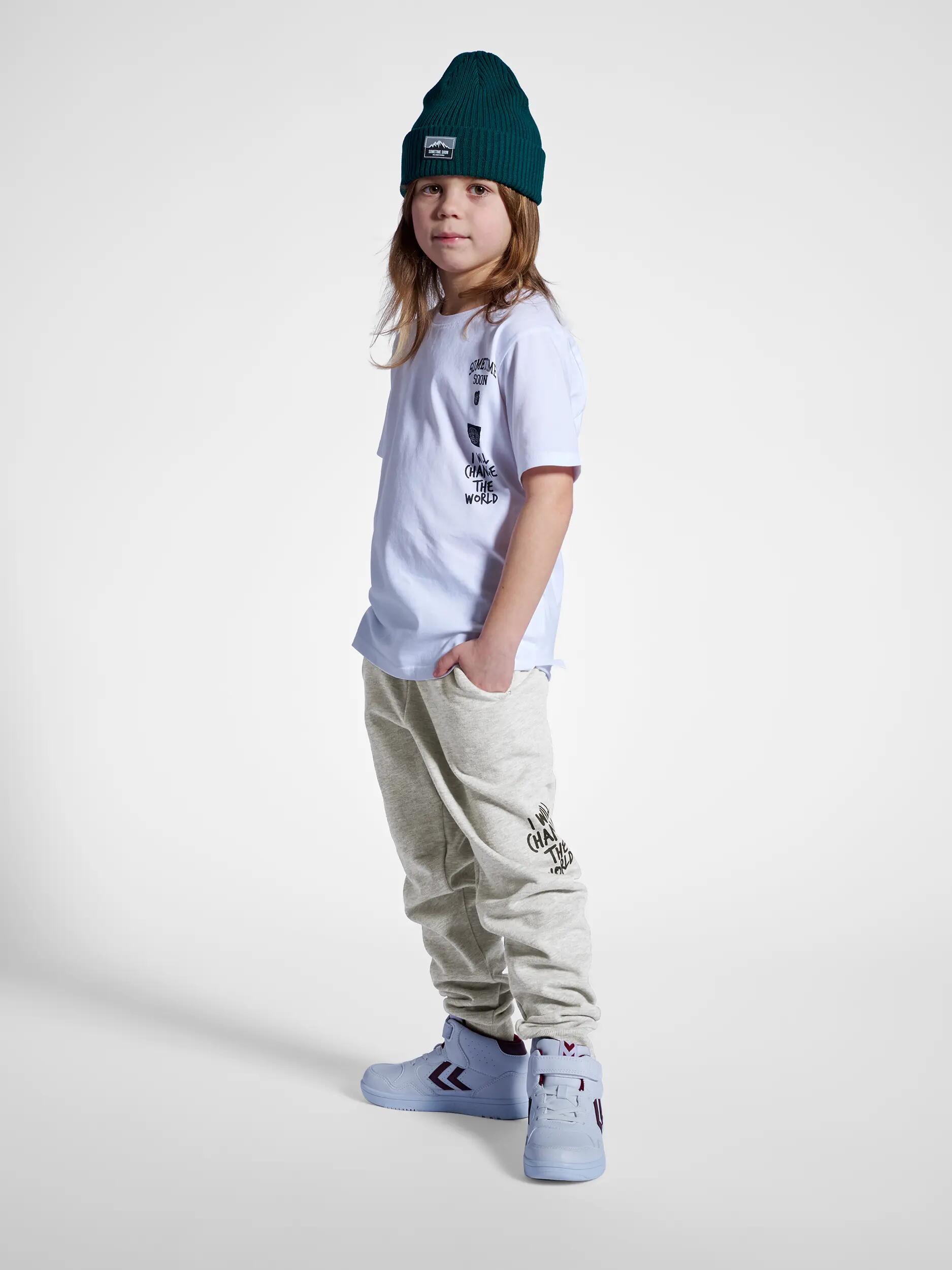 hummel stmPASADENA PANTS — Pantaloni jogging ampi in cotone biologico e 3/5