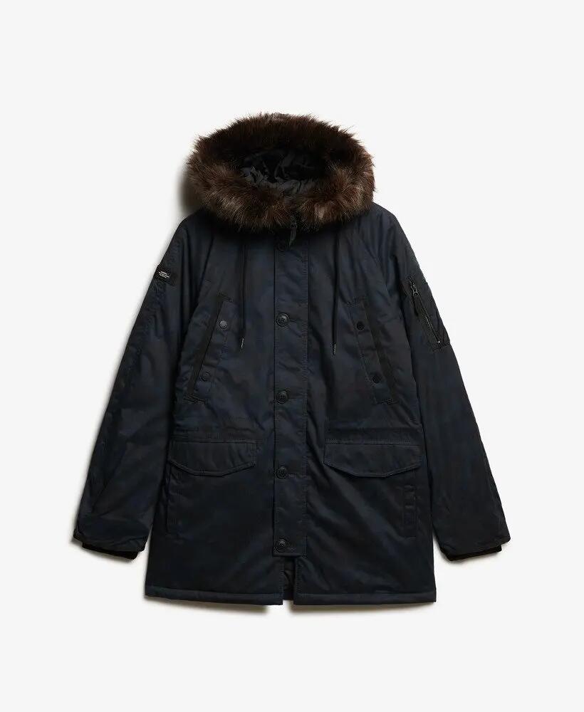 superdry Parka Original & Vintage con imbottitura trapuntata – Midnight Camo 7/7