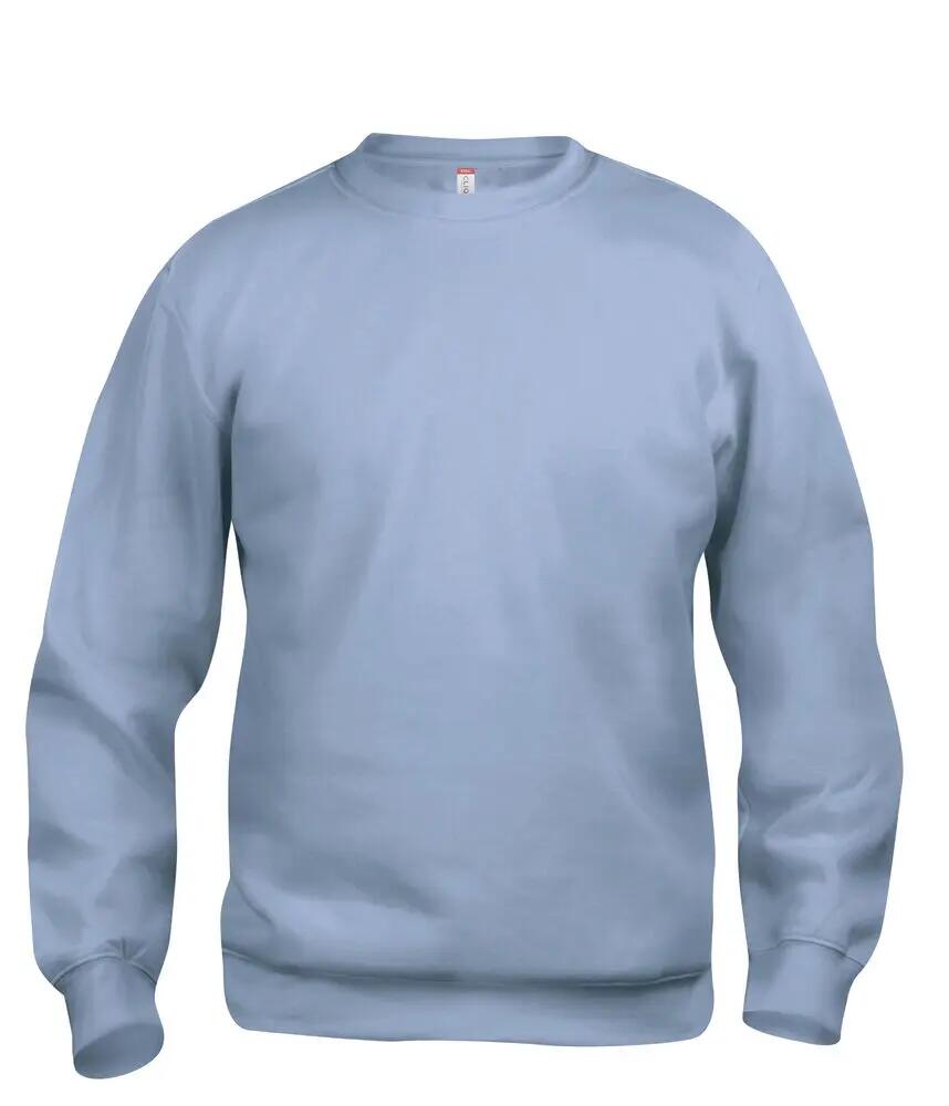 clique Basic Roundneck unisex trui lichtblauw – zacht en duurzaam 1/4