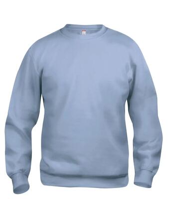 Clique basic roundneck unisex trui lichtblauw – zacht en duurzaam