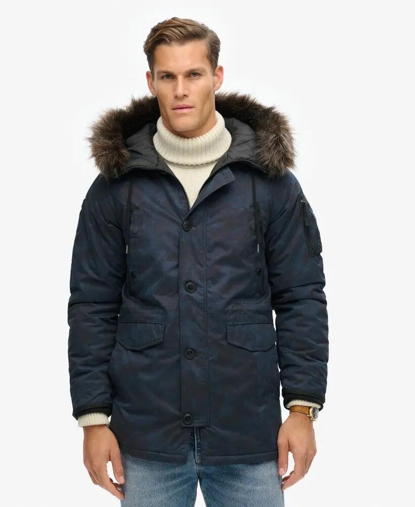 superdry Parka Original & Vintage con imbottitura trapuntata – Midnight Camo 5/7