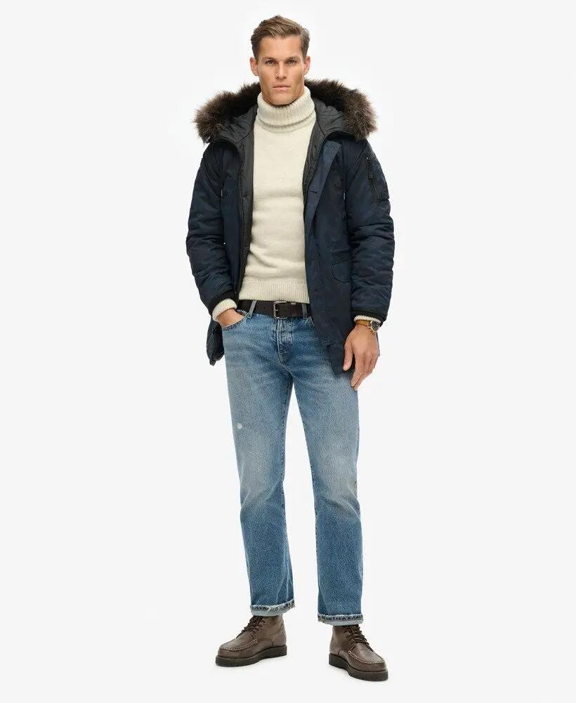 superdry Parka Original & Vintage con imbottitura trapuntata – Midnight Camo 2/7