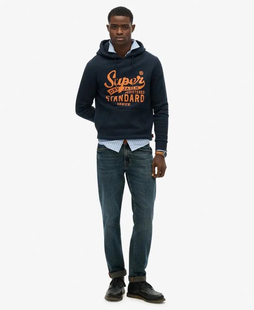 superdry Standard Script Hoodie – Vestibilità relaxed, interno spazzolato – 2/5