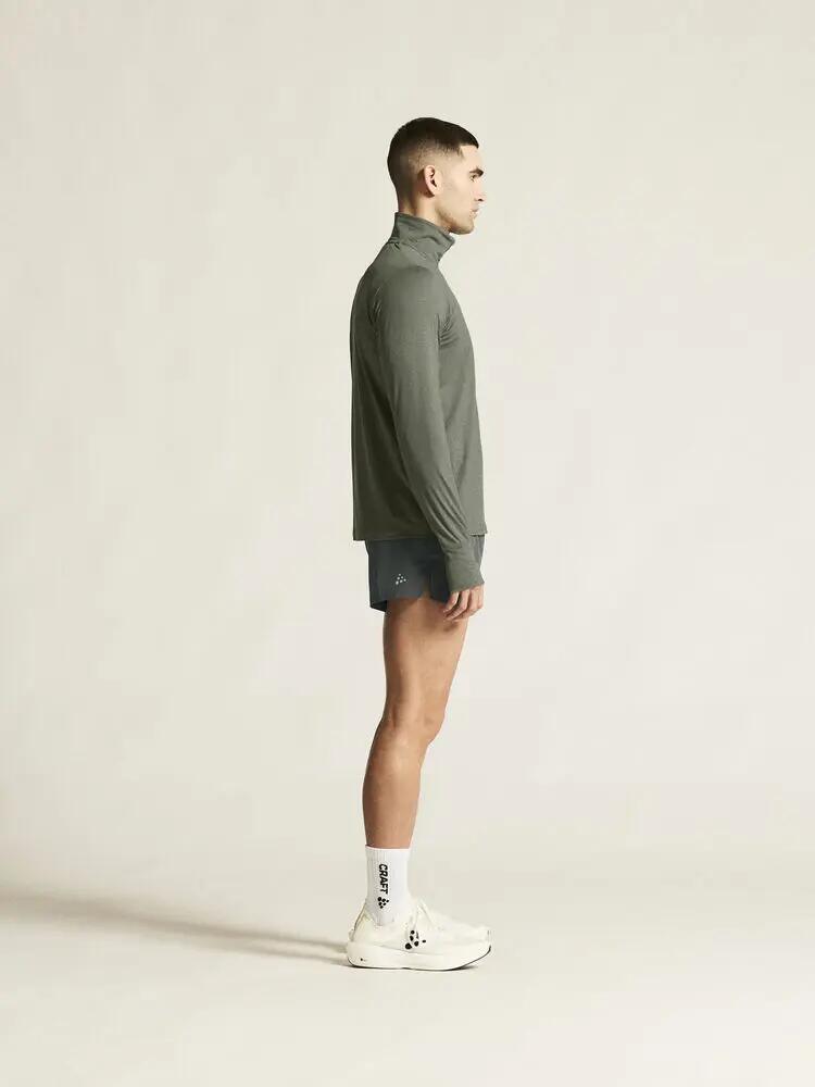 craft Flow HZ LS M — maglia maniche lunghe con collo a lupetto, tessuto 5/7